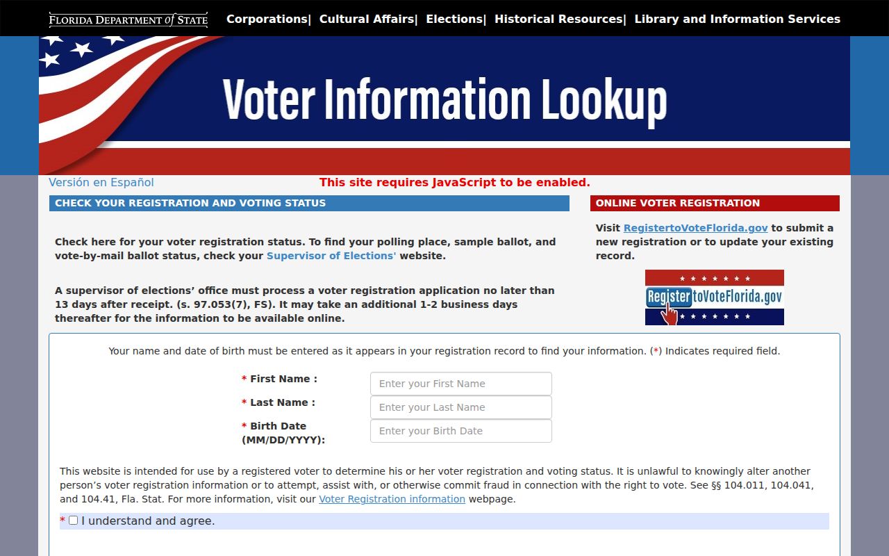 Boynton Beach residents directory Florida voter self lookup