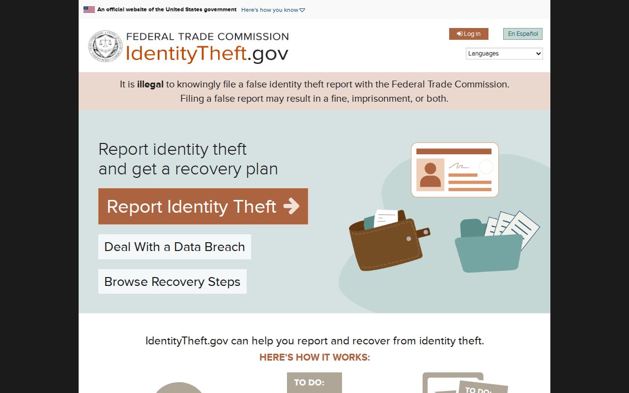 Federal identity theft recovery portal for Boynton Beach neighbors