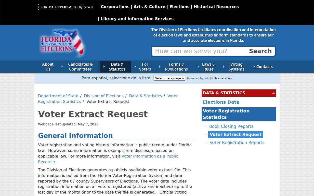Florida voter extract instructions for historical Boynton Beach address research
