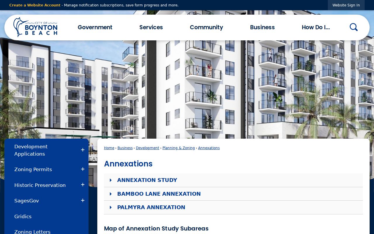 Boynton Beach ZIP code directory annexation and postal boundary guidance